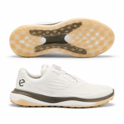 ECCO GOLF 男士超輕量系列 -白/牛奶巧克力