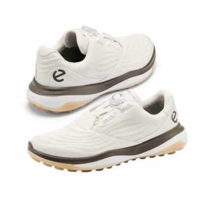 ECCO GOLF 男士超輕量系列 -白/牛奶巧克力：圖片 3